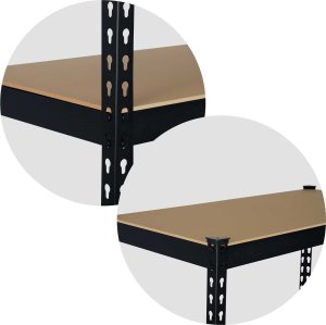 Humberg Regał metalowy magazynowy 183 x 90 x 45 cm Humberg HR-700 czarny 6