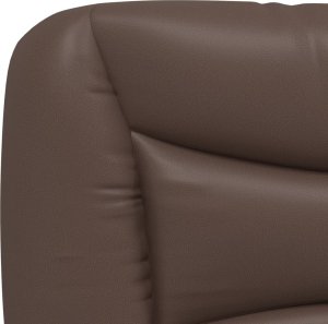 vidaXL vidaXL Łóżko z materacem, brązowe, 140x190 cm, sztuczna skóra 6