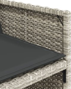 vidaXL 13-cz. zestaw mebli ogrodowych z poduszkami, jasnoszary 6