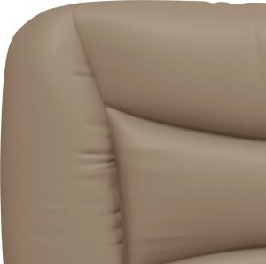 vidaXL vidaXL Łóżko z materacem, cappuccino, 90x190 cm, sztuczna skóra 6