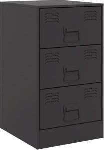 vidaXL vidaXL Szafki nocne, 2 szt., czarne, 34,5x39x62 cm, stal 4