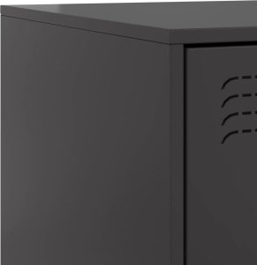 vidaXL vidaXL Szafki nocne, 2 szt., czarne, 34,5x39x62 cm, stal 8