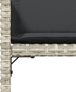 vidaXL 13-cz. zestaw mebli ogrodowych z poduszkami, jasnoszary 8