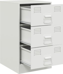 vidaXL vidaXL Szafki nocne, 2 szt., białe, 34,5x39x62 cm, stal 7