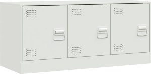 vidaXL vidaXL Szafka pod telewizor, biała, 99x39x44 cm, stalowa 2