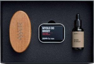 Zew for Men Zew For Men Prosty Drwal zestaw olejek do brody 30ml + mydło do brody 85ml + mydelniczka + szczotka do brody -SM 1