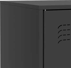 vidaXL Szafka boczna, czarna, 67x39x73 cm, stal 10