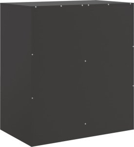 vidaXL vidaXL Szafka boczna, czarna, 67x39x73 cm, stal 9
