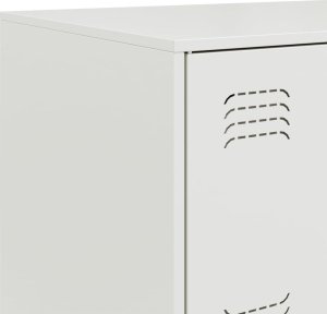 vidaXL vidaXL Szafka boczna, biała, 67x39x73 cm, stal 10