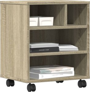 vidaXL vidaXL Stojak pod drukarkę, z kółkami, dąb sonoma, 41x32x48 cm 4