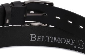 Beltimore Pasek męski skórzany premium szeroki 4 cm skóra licowa Beltimore czarny E36 6