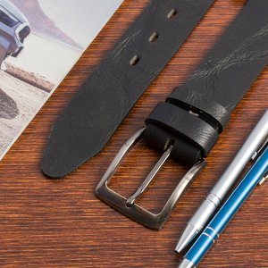 Beltimore Pasek męski skórzany premium szeroki 4 cm skóra licowa Beltimore czarny E36 7