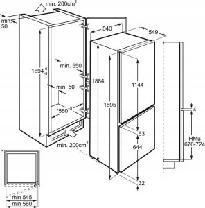 Lodówka AEG-Electrolux AEG NSC8M191DS Lodówka MultiSpace CustomFlex 188,4 cm  925 956 012 17