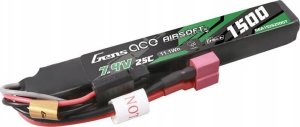 Gens Ace Akumulator Gens ace G-Tech 25C 1500mAh 2S1P 7.4V Airsoft Gun Lipo z konektorem T Plug 1