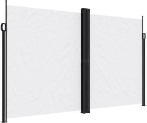 vidaXL vidaXL Zwijana markiza boczna, biała, 200x1000 cm 2