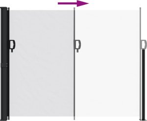 vidaXL vidaXL Zwijana markiza boczna, biała, 160x600 cm 5