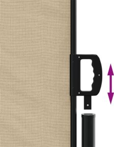 vidaXL vidaXL Zwijana markiza boczna, beżowa, 120x500 cm 5