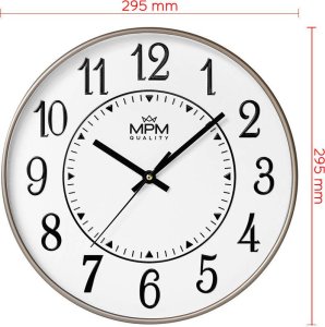 MPM Zegar ścienny MPM E01.4369.23 30 cm czytelny cichy 8