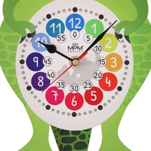 MPM Zegar ścienny dziecięcy krokodyl MPM E05.4468.C 20 x 55 cm 3