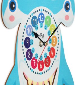MPM Zegar ścienny dziecięcy rekin MPM E05.4468.A 26 x 55 cm 5