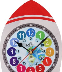 MPM Zegar ścienny dziecięcy rakieta MPM E05.4468.B 20 x 55 cm 2