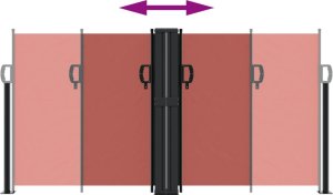 vidaXL vidaXL Zwijana markiza boczna, terakota, 120x1000 cm 5