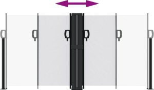 vidaXL vidaXL Zwijana markiza boczna, biała, 120x600 cm 5