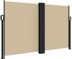 vidaXL vidaXL Zwijana markiza boczna, beżowa, 140x600 cm 2