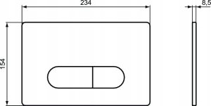 Przycisk spłukujący Ideal Standard BUTTON FOR WC R0115A6 OLEAS M1 BLACK 2