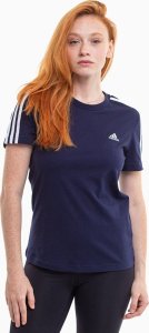 Adidas Koszulka damska adidas Essentials Slim 3-Stripes Tee granatowa IM2791 S 1