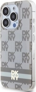 DKNY DKHMP13LHCPTSE iPhone 13 Pro / 13 6.1" beżowy/beige hardcase IML Checkered Mono Pattern & Printed Stripes MagSafe 15