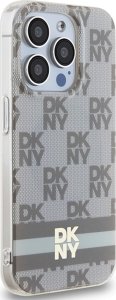 DKNY DKHMP13LHCPTSE iPhone 13 Pro / 13 6.1" beżowy/beige hardcase IML Checkered Mono Pattern & Printed Stripes MagSafe 17