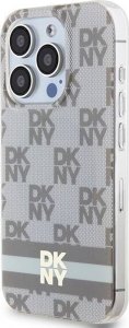 DKNY DKHMP13LHCPTSE iPhone 13 Pro / 13 6.1" beżowy/beige hardcase IML Checkered Mono Pattern & Printed Stripes MagSafe 2