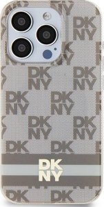 DKNY DKHMP13LHCPTSE iPhone 13 Pro / 13 6.1" beżowy/beige hardcase IML Checkered Mono Pattern & Printed Stripes MagSafe 3