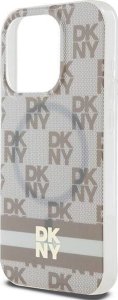 DKNY DKHMP13LHCPTSE iPhone 13 Pro / 13 6.1" beżowy/beige hardcase IML Checkered Mono Pattern & Printed Stripes MagSafe 6