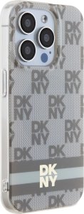 DKNY DKHMP13LHCPTSE iPhone 13 Pro / 13 6.1" beżowy/beige hardcase IML Checkered Mono Pattern & Printed Stripes MagSafe 10