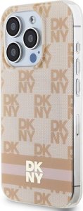 DKNY DKHMP13LHCPTSP iPhone 13 Pro / 13 6.1" różowy/pink hardcase IML Checkered Mono Pattern & Printed Stripes MagSafe 15