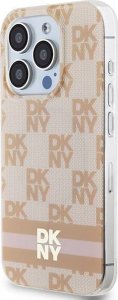 DKNY DKHMP13LHCPTSP iPhone 13 Pro / 13 6.1" różowy/pink hardcase IML Checkered Mono Pattern & Printed Stripes MagSafe 2