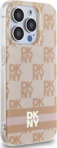 DKNY DKHMP13LHCPTSP iPhone 13 Pro / 13 6.1" różowy/pink hardcase IML Checkered Mono Pattern & Printed Stripes MagSafe 4