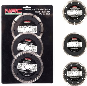 NAC Tarcze diamentowe NAC DC-3SET 125 mm do betonu (3 szt) 1