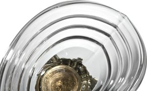 Art-Pol Salaterka szklana na stopie z mosiądzu 104304 6