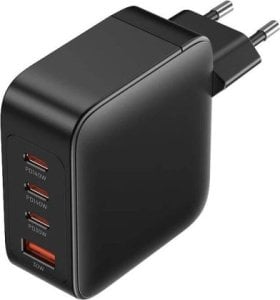 Kabel zasilający Vention Ładowarka sieciowa, Vention, FEIB0-EU,  3xUSB-C, USB- A, 140W/140W/30W/18W, GaN (czarna) 1