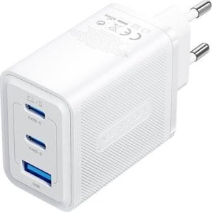 Kabel zasilający Vention Ładowarka sieciowa, Vention, FERW0-EU,  2xUSB-C, USB- A, 65W/65W/30W, GaN (biała) 1