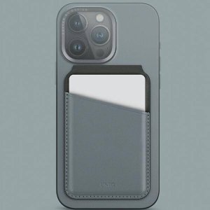 Podstawka Uniq UNIQ Lyden DS magnetyczny portfel RFID i stojak na telefon niebiesko-czarny/washed blue-black 14