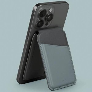 Podstawka Uniq UNIQ Lyden DS magnetyczny portfel RFID i stojak na telefon niebiesko-czarny/washed blue-black 15