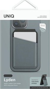 Podstawka Uniq UNIQ Lyden DS magnetyczny portfel RFID i stojak na telefon niebiesko-czarny/washed blue-black 18