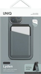 Podstawka Uniq UNIQ Lyden DS magnetyczny portfel RFID i stojak na telefon niebiesko-czarny/washed blue-black 6