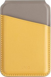 Podstawka Uniq UNIQ Lyden DS magnetyczny portfel RFID i stojak na telefon żółto-szary/canary yellow-flint grey 14