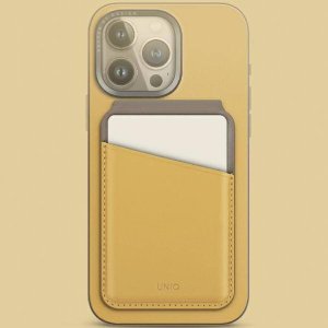Podstawka Uniq UNIQ Lyden DS magnetyczny portfel RFID i stojak na telefon żółto-szary/canary yellow-flint grey 15