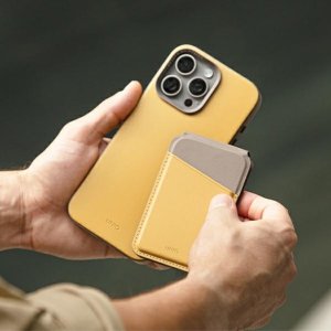 Podstawka Uniq UNIQ Lyden DS magnetyczny portfel RFID i stojak na telefon żółto-szary/canary yellow-flint grey 4
